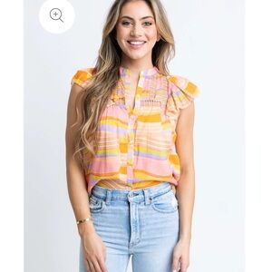 NWOT Karlie Stripe Jess Top